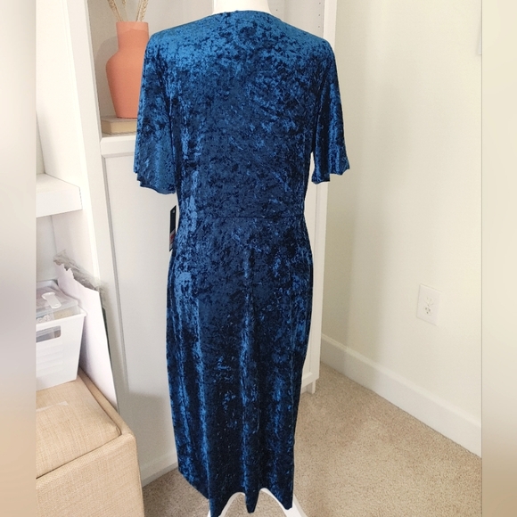 NWT FREE PRESS Blue Velour Dress - Size Medium - Picture 4 of 5
